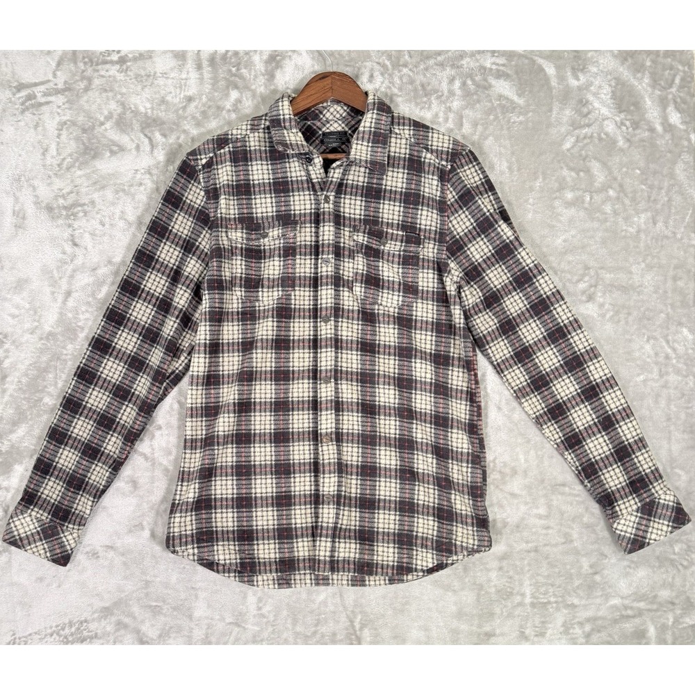 O'Neill Men's M Tailored Fit Snap Front Shirt Shacket Plaid Flannel